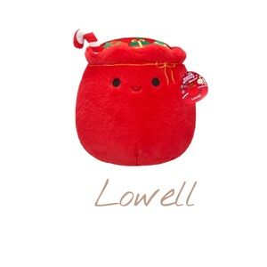 Squishmallows Lowell Fuzz A Mallows Festive Red Plush